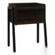3593 Espresso And Black 23" Accent Table
