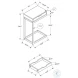 3604 Black C Shape End Table