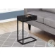 3604 Black C Shape End Table