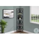 3611 Dark Taupe And Black 62" Bookcase