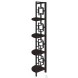 3612 Espresso And Black 62" Bookcase