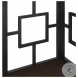 3612 Espresso And Black 62" Bookcase