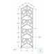 3613 White 62" Bookcase