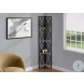 3621 Dark Taupe And Black 62" Corner Bookcase