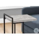 3631 Grey And Black Metal 25" C Shaped Accent Table