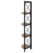 3648 Dark Taupe And Black Bookcase
