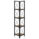 3648 Dark Taupe And Black Bookcase