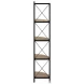 3648 Dark Taupe And Black Bookcase