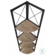 3648 Dark Taupe And Black Bookcase