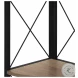 3648 Dark Taupe And Black Bookcase