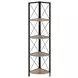 3648 Dark Taupe And Black Bookcase