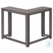 3658 Gray 36" Corner Sofa Table