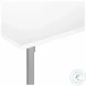 3790 White And Silver 40" Coffee Table