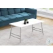 3790 White And Silver 40" Coffee Table