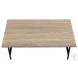 3792 Dark Taupe And Black 40" Coffee Table