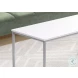 3795 White And Silver 40" Coffee Table
