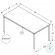 3795 White And Silver 40" Coffee Table