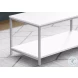 3800 White And Silver 40" Coffee Table