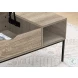 3806 Dark Taupe And Black Metal 42" Rectangular Coffee Table