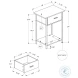 3818 Cream and Black Accent Table