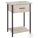 3818 Cream and Black Accent Table