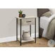 3818 Cream and Black Accent Table