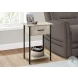 3818 Cream and Black Accent Table