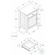 3950 Washed Gray 1 Drawer Accent Table