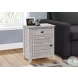 3950 Washed Gray 1 Drawer Accent Table