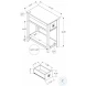 3953 Espresso 1 Drawer Accent Table
