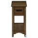 3955 Walnut Brown 1 Drawer Accent Table