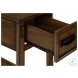 3955 Walnut Brown 1 Drawer Accent Table
