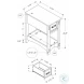 3955 Walnut Brown 1 Drawer Accent Table