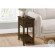 3955 Walnut Brown 1 Drawer Accent Table