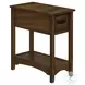 3955 Walnut Brown 1 Drawer Accent Table
