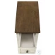 3962 White and Espresso 1 Drawer Accent Table