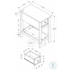 3962 White and Espresso 1 Drawer Accent Table