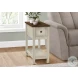 3962 White and Espresso 1 Drawer Accent Table
