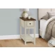 3962 White and Espresso 1 Drawer Accent Table