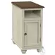 3965 White and Espresso Accent Table