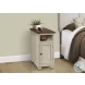 3965 White and Espresso Accent Table