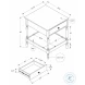 3976 Walnut 1 Drawer Accent Table