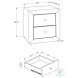 5604 Grey 21" Nightstand