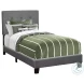 5803T Dark Gray Twin Upholstered Low Profile Bed