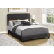5805F Black Full Upholstered Low Profile Bed