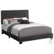 5805Q Black Queen Upholstered Low Profile Bed