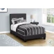 5805T Black Twin Upholstered Low Profile Bed
