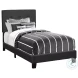 5805T Black Twin Upholstered Low Profile Bed