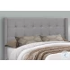 6040Q Grey Upholstered Queen Panel Bed