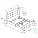 6040Q Grey Upholstered Queen Panel Bed